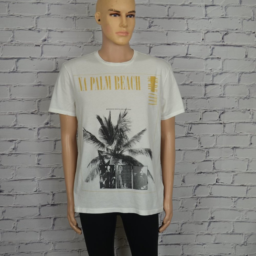Mens All Saints Beach SS Crew graphic tee t-shirt